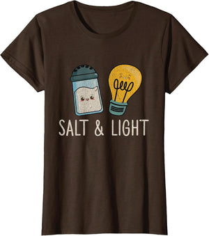 Vintage Cute Salt Light Bible Verse Matthew Proud Christian