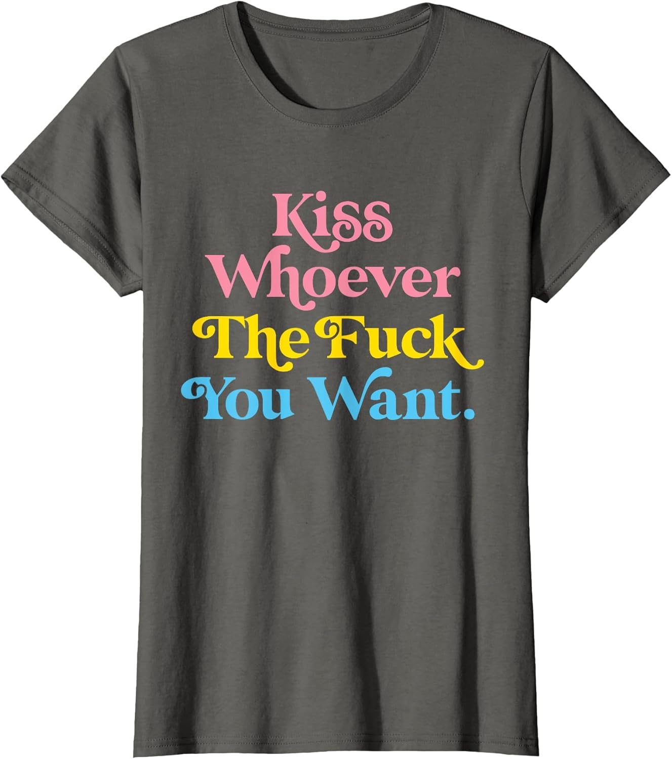 Kiss Whoever The Fuck You Want Pansexual LGBTQIA Pride Flag