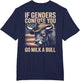 If Genders Confuse You Go Milk A Bull USA Flag (on Back)