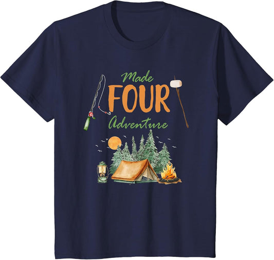 Made Four Adventure 4th Birthday Camping Outdoor Themed