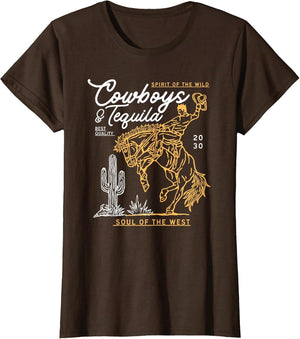 Cowboys and Tequila Country Rodeo Vintage Horse Riding Texas