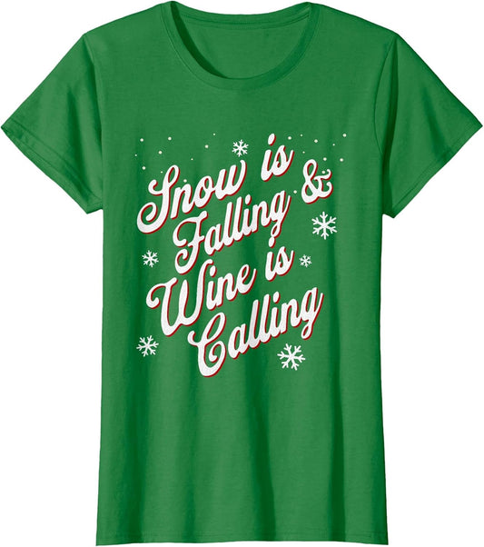 Snow is Falling and Wine is Calling Winter Design