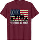 Veterans No Kings Shirt Vintage America Flag Veterans