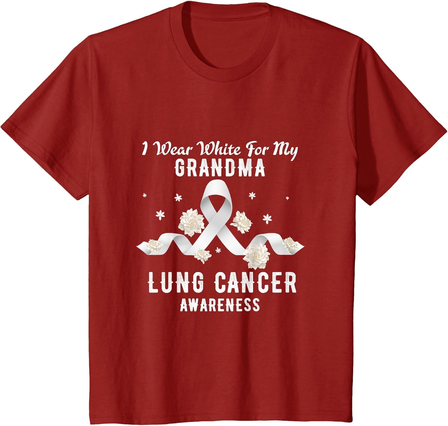 I Wear White for My Grandma Lung Cancer Awareness Outfit