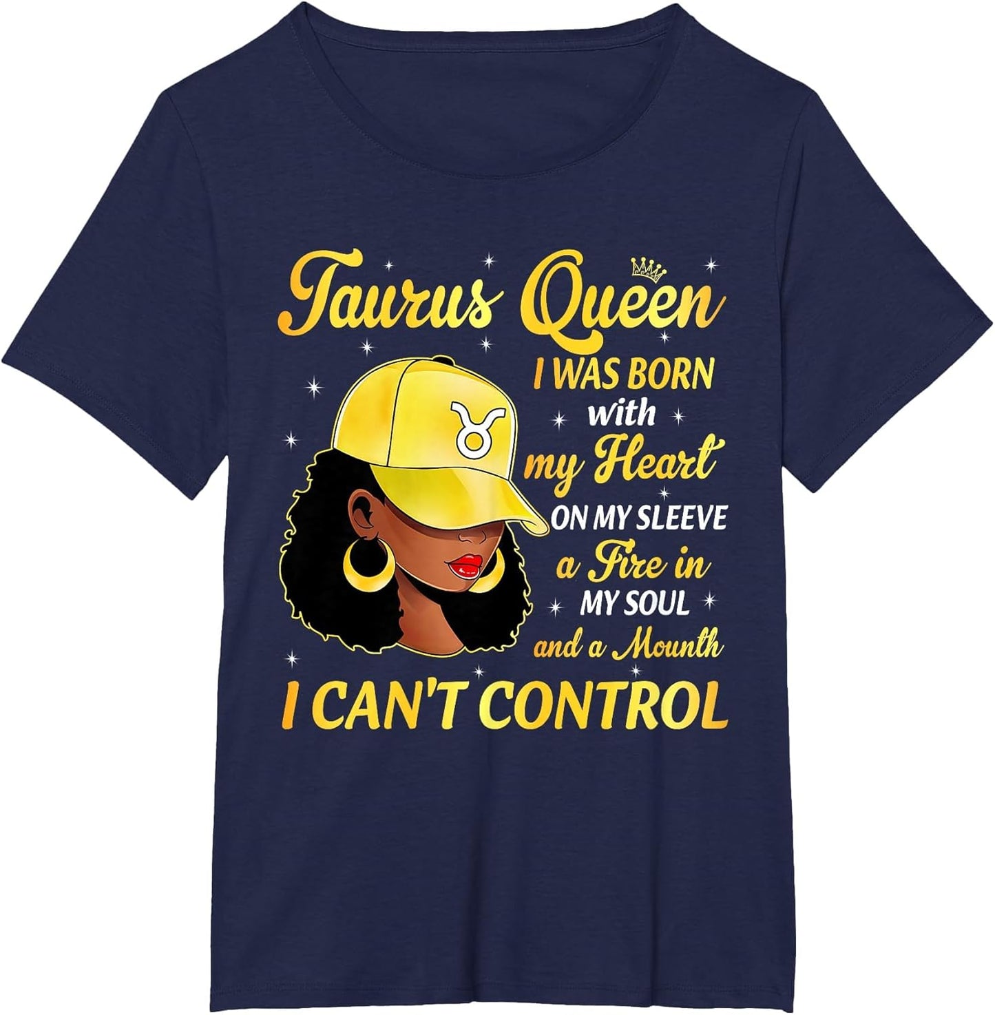 Taurus Queen Black Woman with Cap Hat Afro Girl Zodiac