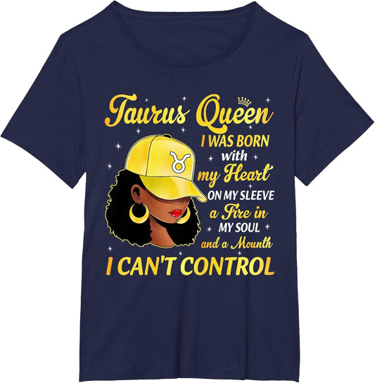 Taurus Queen Black Woman with Cap Hat Afro Girl Zodiac