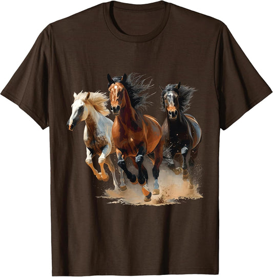 Vintage Horses Lover Graphic Women Boys Girls
