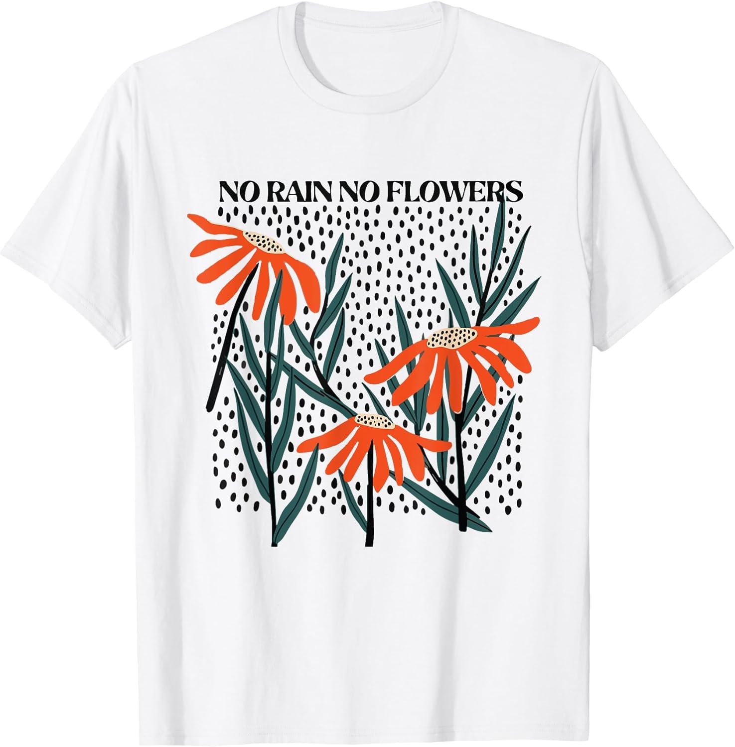 No Rain No Flower Resurgence Embracing Life's Delicate Petal