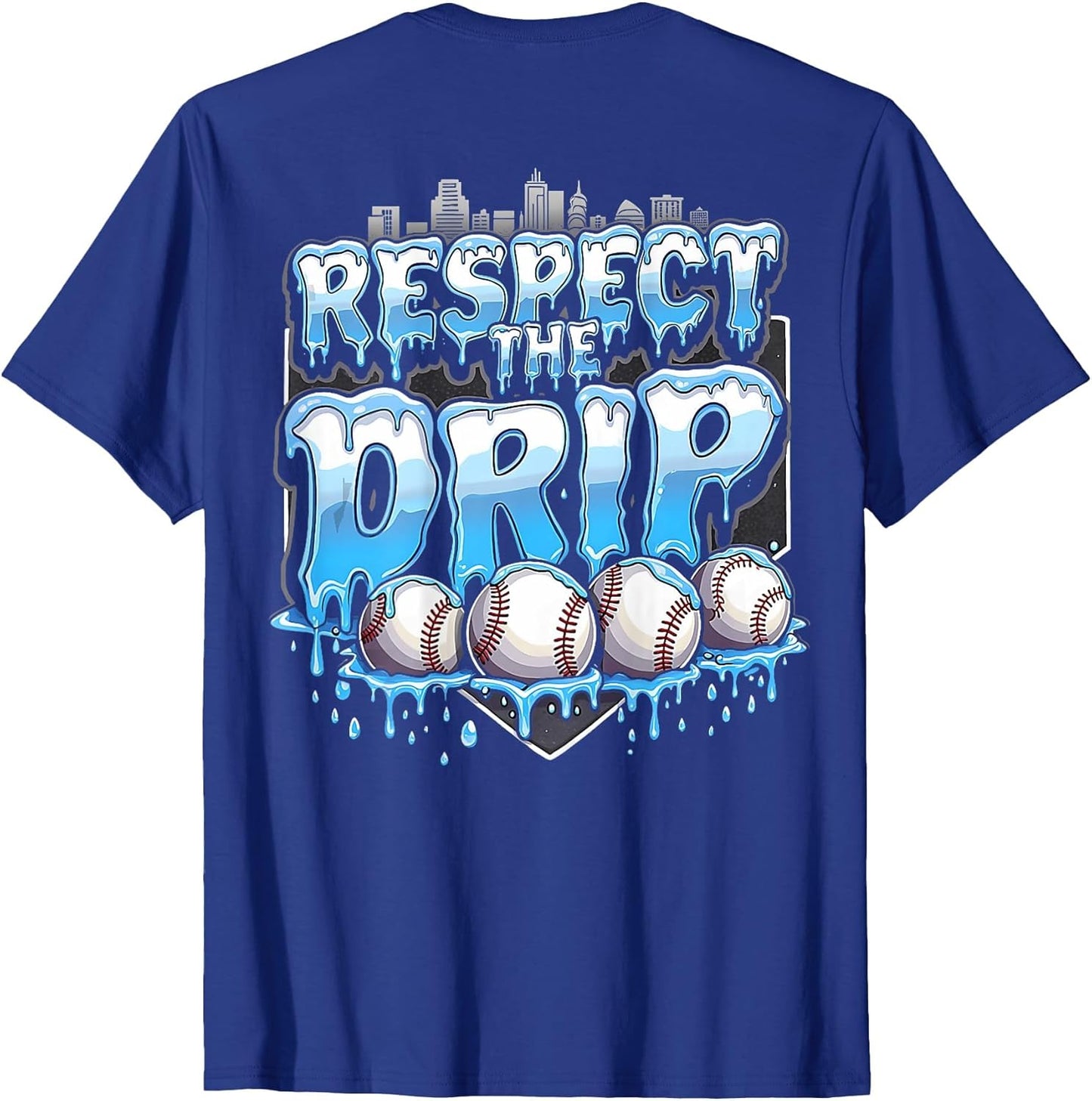Baseball Dripping Shirt for Boys Ice Cream Respect The Drip