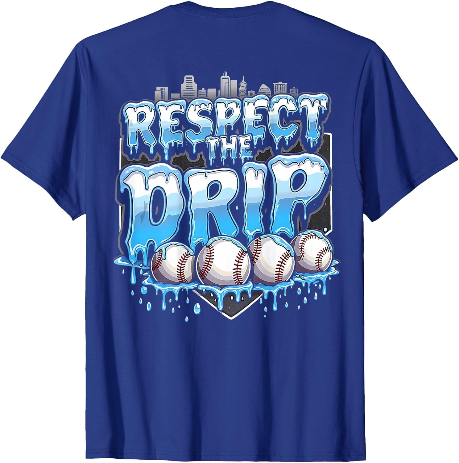 Baseball Dripping Shirt for Boys Ice Cream Respect The Drip