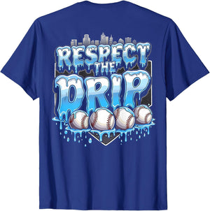 Baseball Dripping Shirt for Boys Ice Cream Respect The Drip