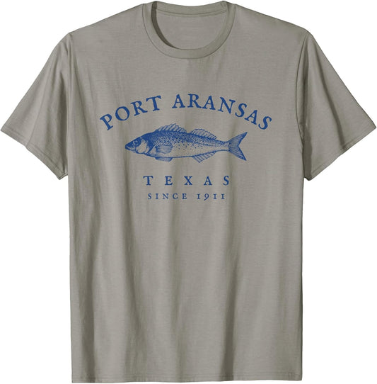 Retro Port Aransas Texas Fishing
