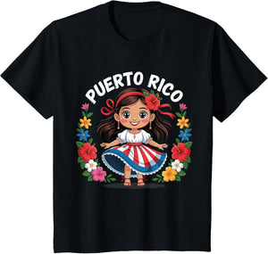 Puerto Rico Girl Culture Pride Cute Traditional Dress Kids