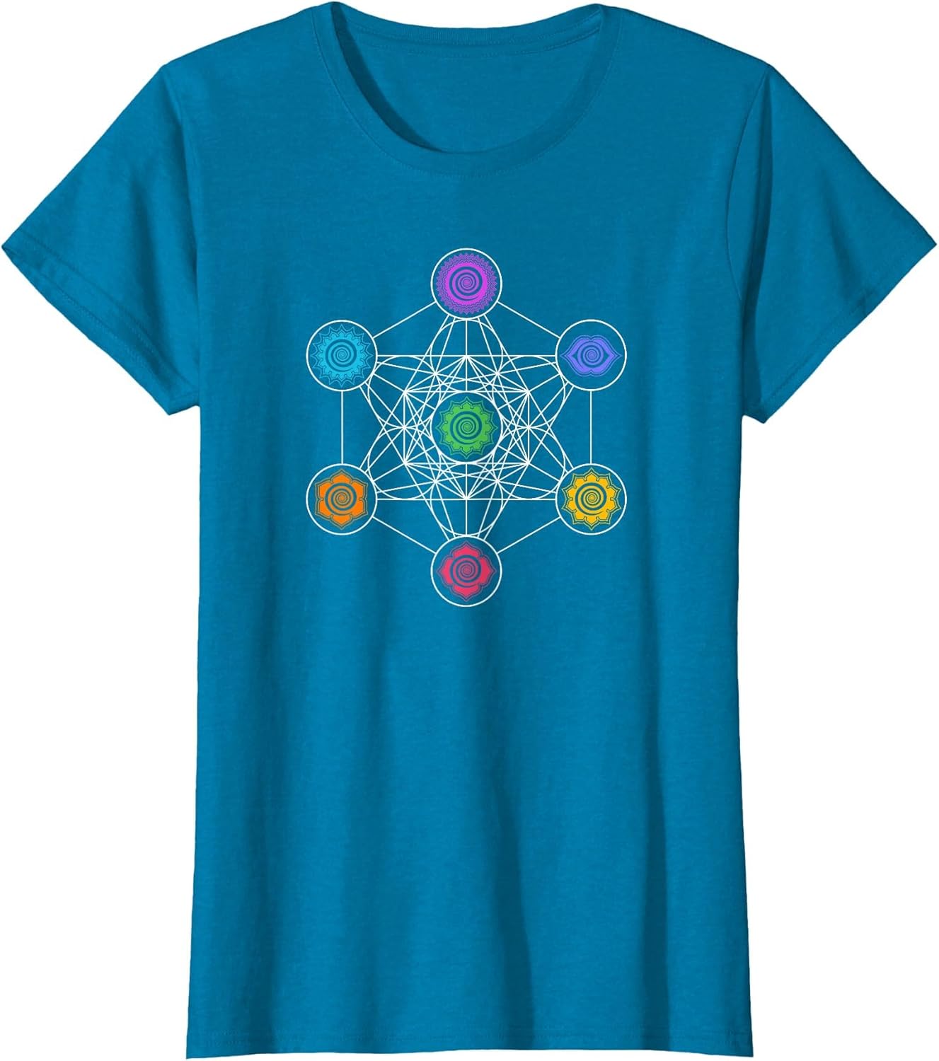 Sacred Geometry Yoga Metatrons Cube Rainbow Chakras