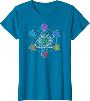 Sacred Geometry Yoga Metatrons Cube Rainbow Chakras