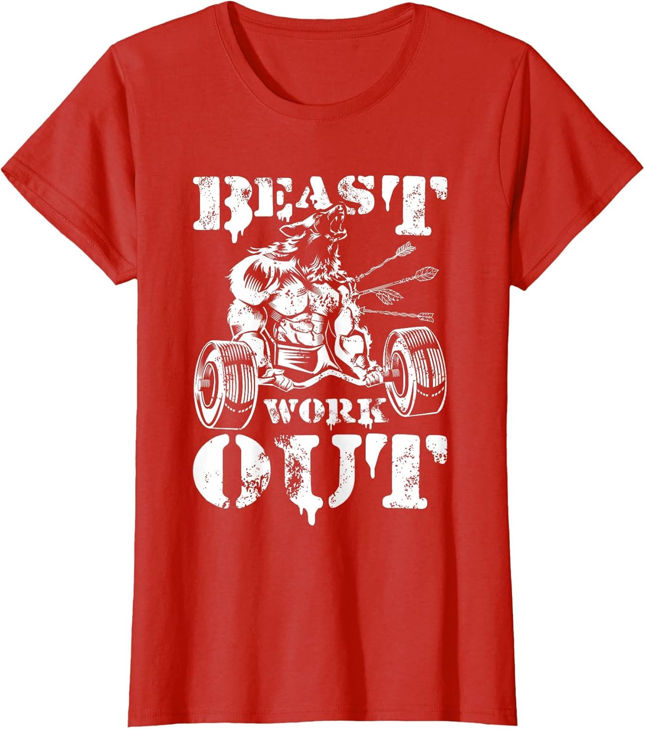 Beast Workout Wolf Lifting Weights Gym Fitness Muscles