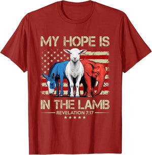 My Hope is in The Lamb Elephant Donkey USA Funny Scripture