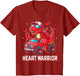 Dino Trex Boys Toddler Heart Warrior Heart Disease Awareness