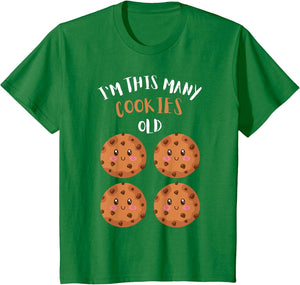 Kids I'm This Many Cookies Old Cookie 4th Birthday 4 Years Old