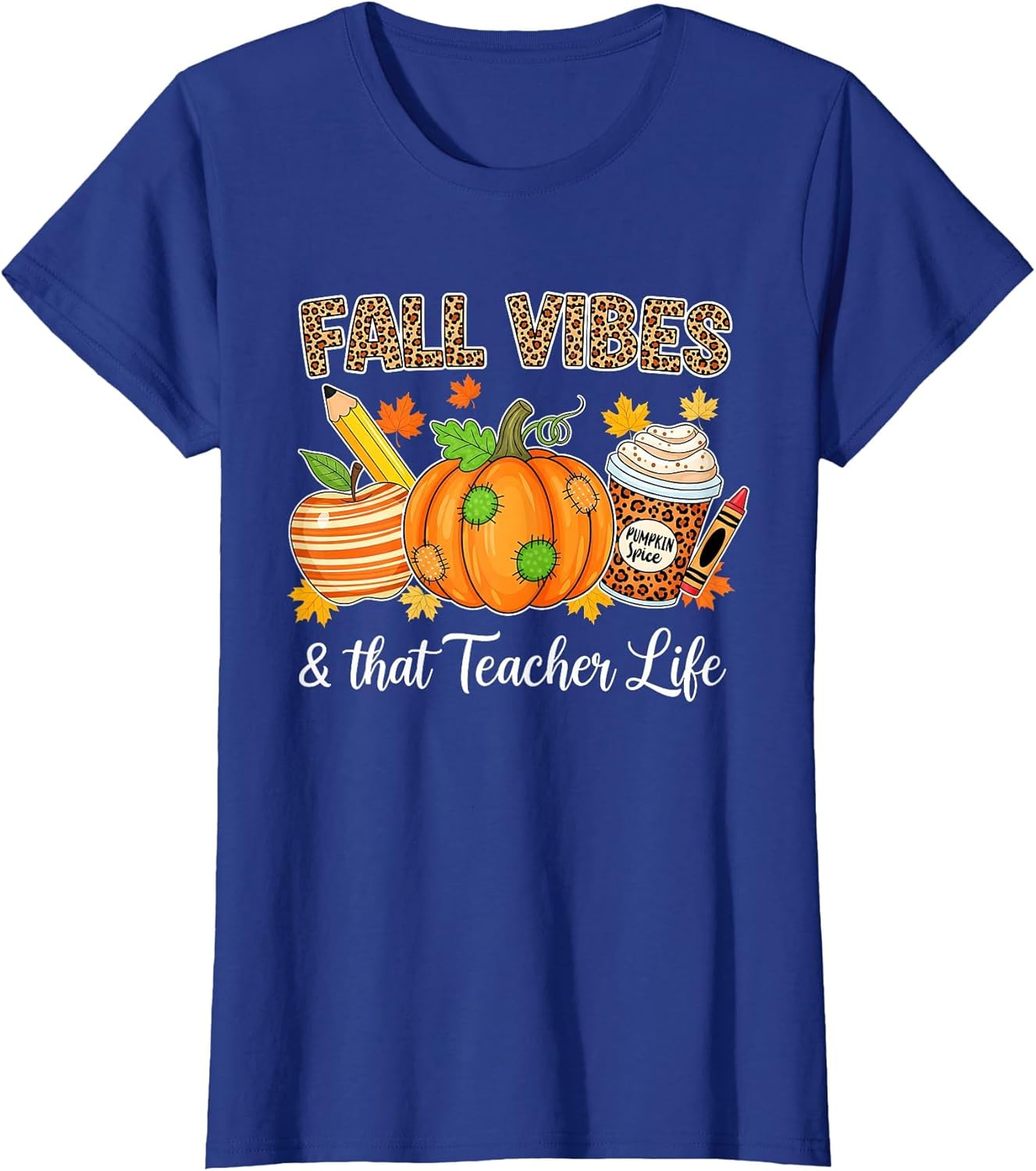 Fall Vibes and That Teacher Life Autumn Thanksgiving Funny