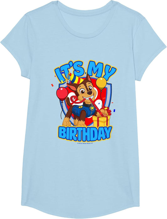 PAW Patrol Birthday It's My Birthday Cute Chase Logo