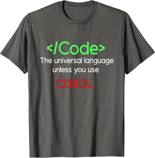Funny Coding Costume COBOL Code Lover Programming