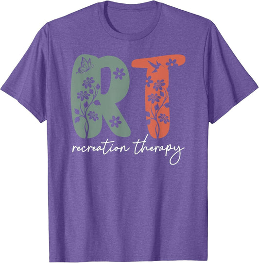 Retro Floral RT Recreation Therapy Recreational Therapist