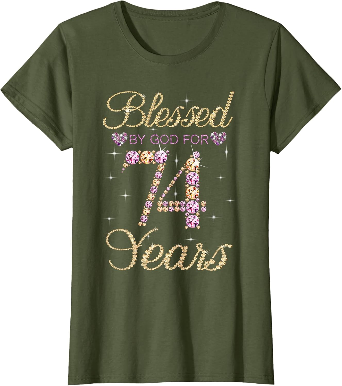 Blessed by God for 74 Years Funny 74th Birthday Women