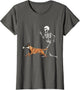 Funny Halloween Belgian Malinois and Skeleton