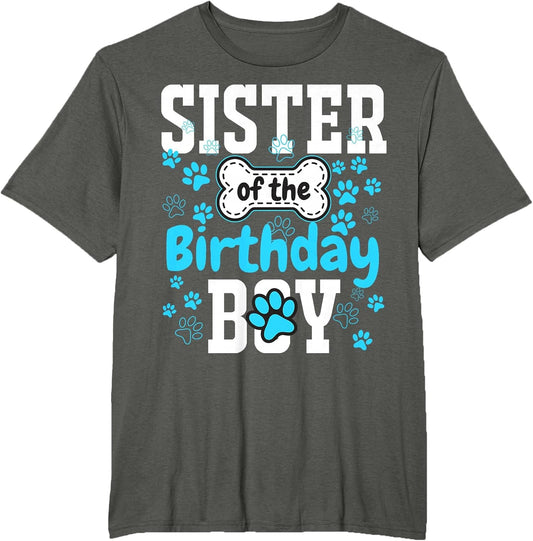 Sister of The Birthday Boy Dog Paw Pet Matching Family Party