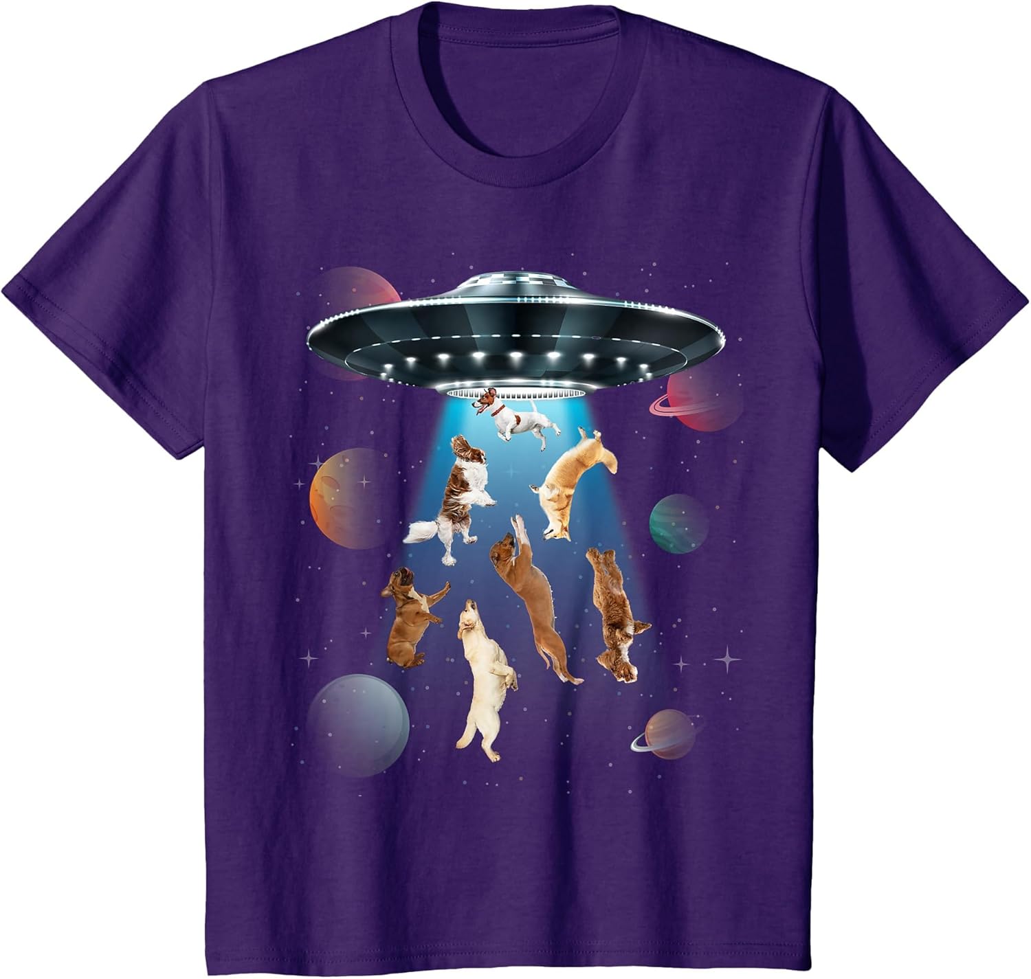 Funny Dogs in Space Aliens UFO Abduction Planets Galaxy