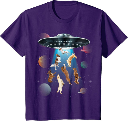 Funny Dogs in Space Aliens UFO Abduction Planets Galaxy