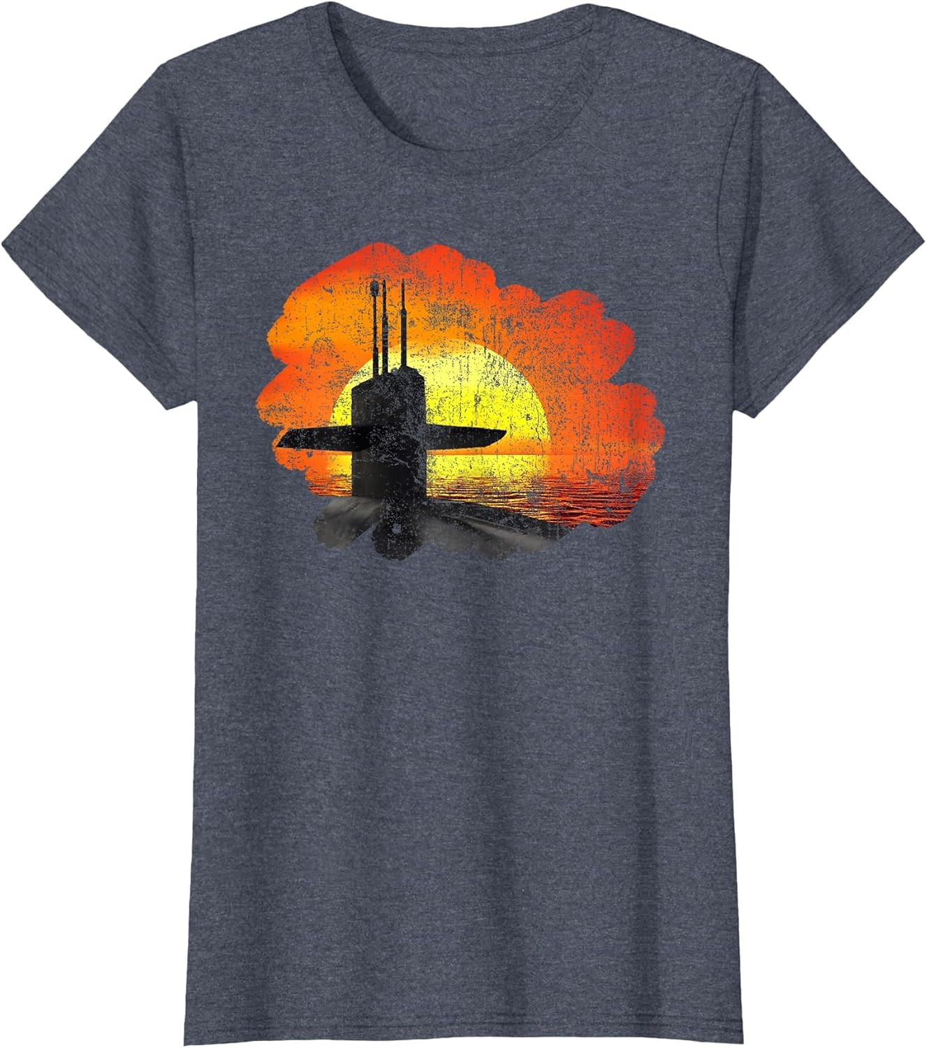 Vintage Red Sunset US Submarine Service Veteran