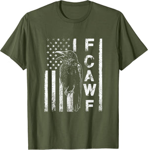 Funny F CAW F Crow with USA Flag