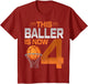 Kids This Baller is Now 4 Years Old Basketball Kids 4th Birthday