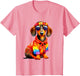 Dachshund Dressed Hippie Dog Lovers Hippie Art Design