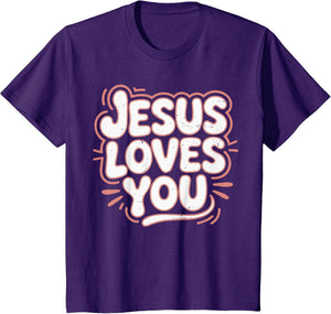 Girls Jesus Loves You Pink Christian Toddler Sister God Mom
