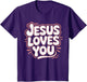 Girls Jesus Loves You Pink Christian Toddler Sister God Mom