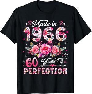60 Year Old Made in 1966 Floral 60th Birthday Women