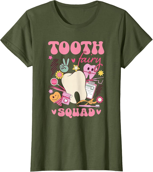 Cute Tooth Fairy Squad Matching for Dentist Dental Assistant