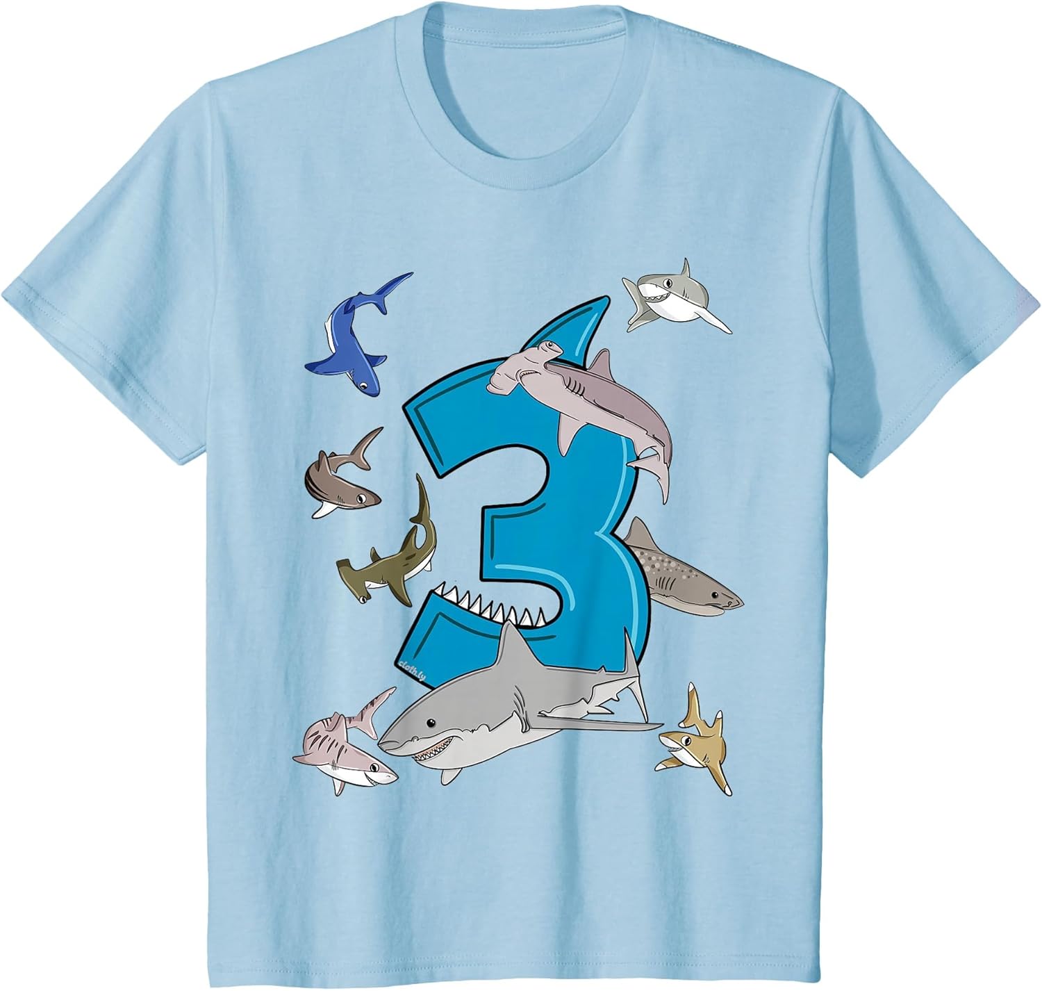 3rd Birthday Boys Shark White Shark