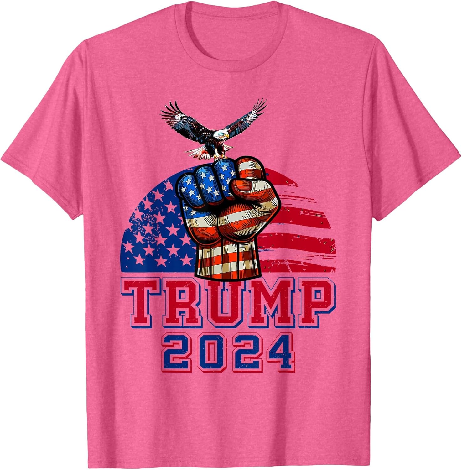 Trump 2024 Red White Blue Patriotic American Flag Eagle