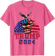 Trump 2024 Red White Blue Patriotic American Flag Eagle