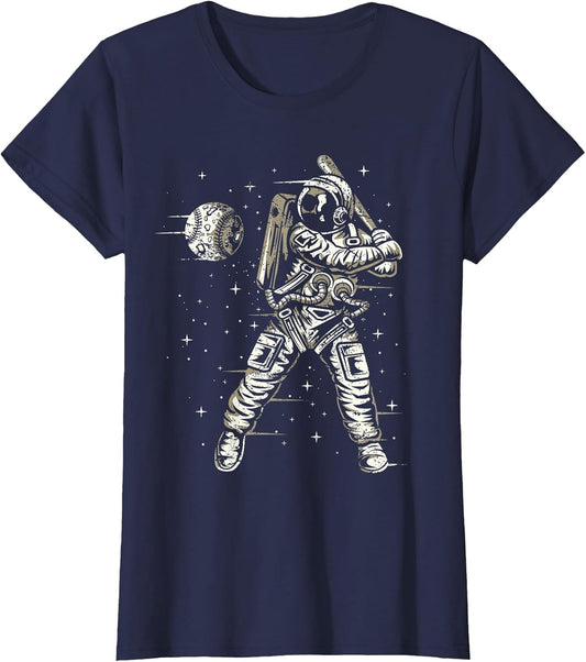 Vintage Retro Baseball Astronaut Boys Men Space Baseball