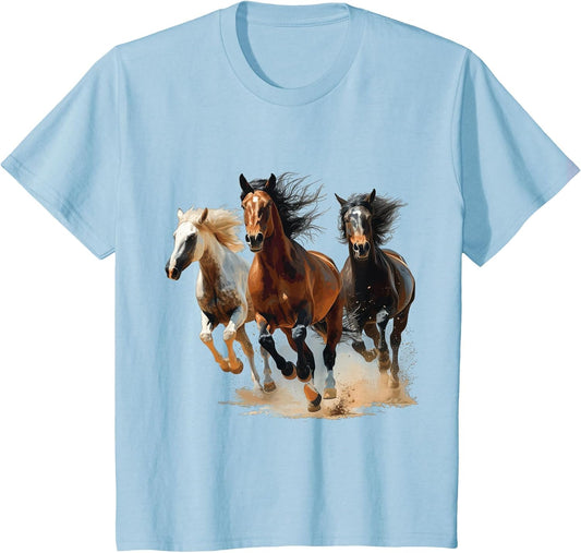 Vintage Horses Lover Graphic Women Boys Girls