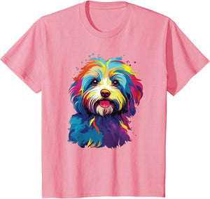 Watercolor Colorful Havanese Dog