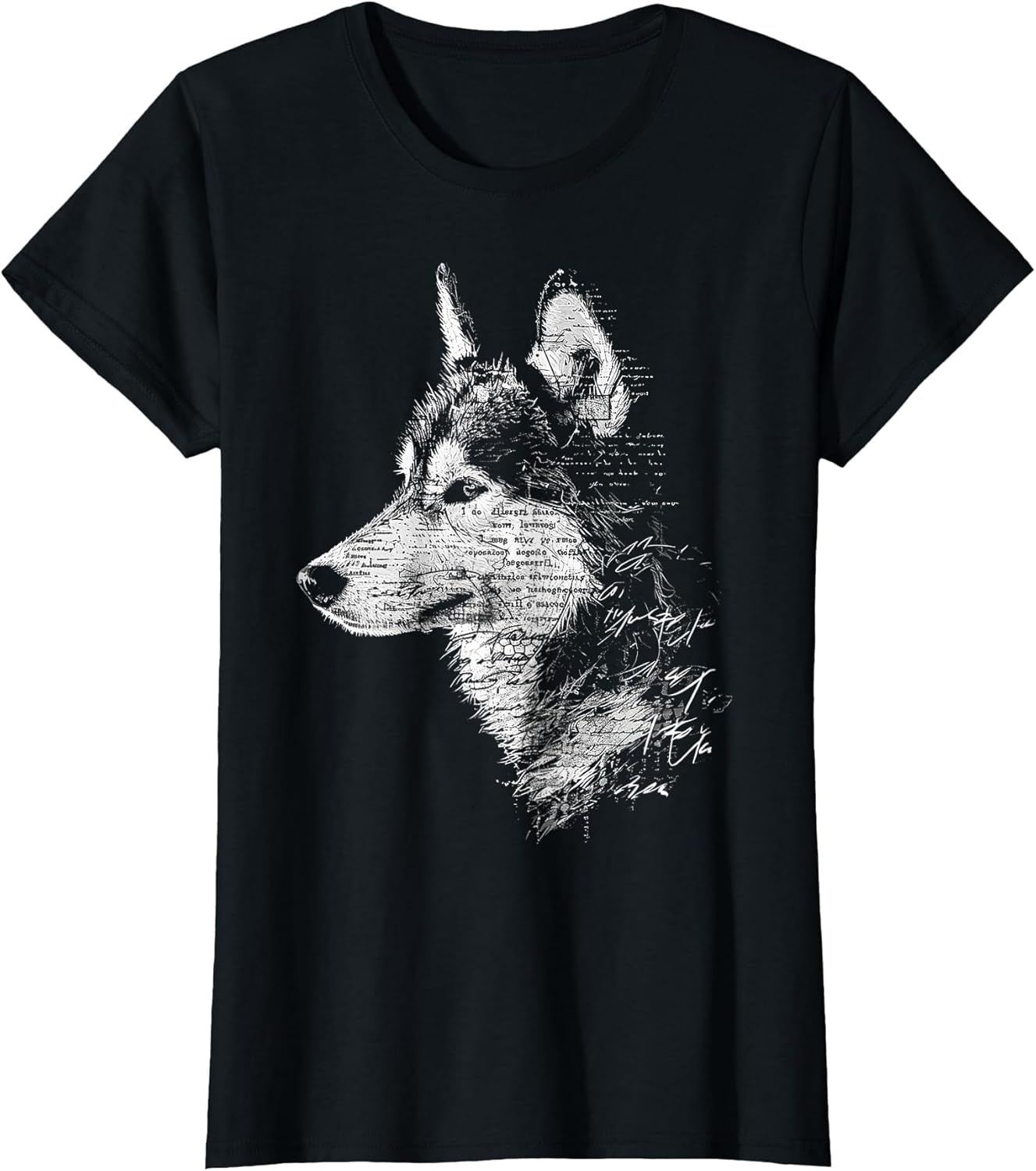 Wolf Text Art Animal Abstract Drawing Graphic Wolf