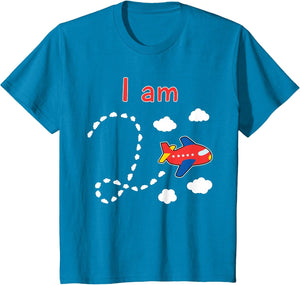 Cute Airplane I am (2 Year Old) 2 Years Birthday
