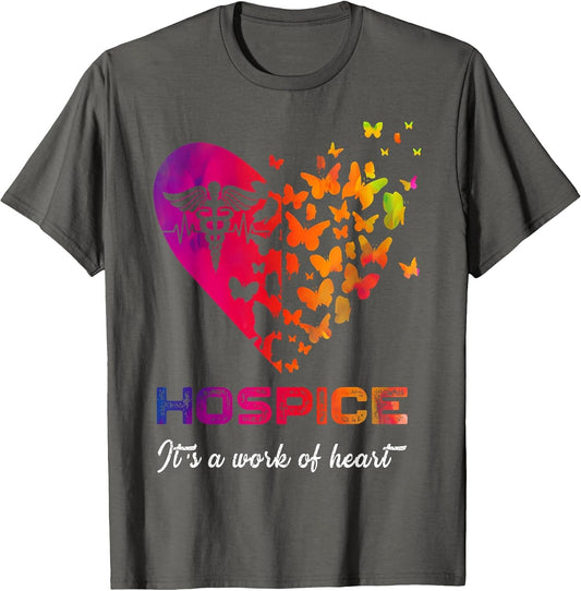 Heart Butterflies Hospice Nurse Appreciation Nursing Scrubs
