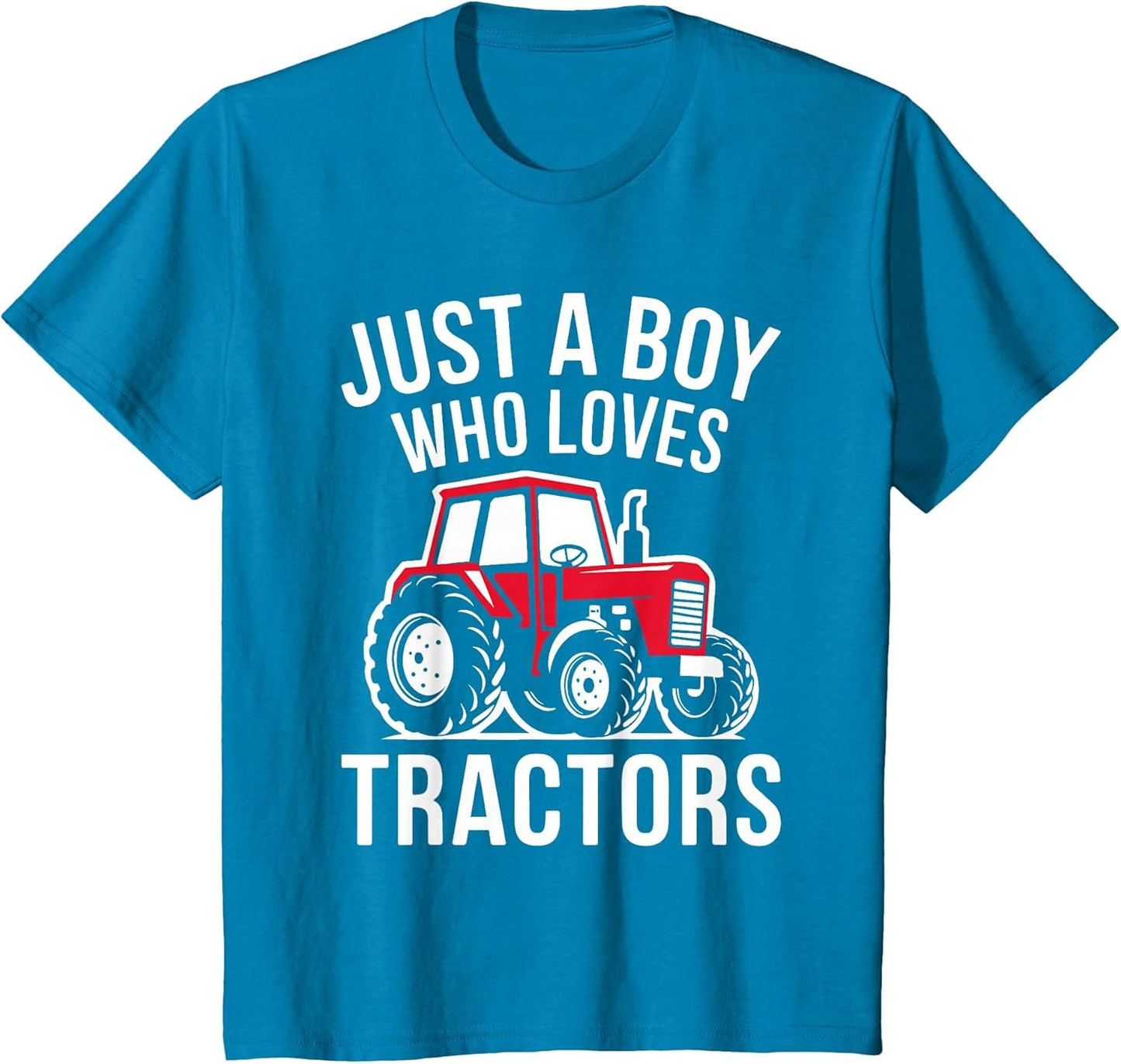 Kids Just A Boy Who Loves Tractors Shirt Kids Toddler Boy Tractor